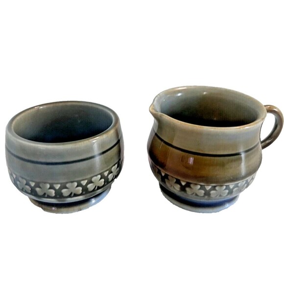 Vintage Irish Porcelain Made In Ireland small Creamer And Open Sugar - Picture 2 of 8